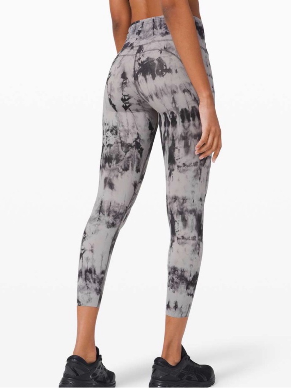 Lululemon Fast & Free Tight II 25” Game Day Dark Chrome Black Multi Size 2